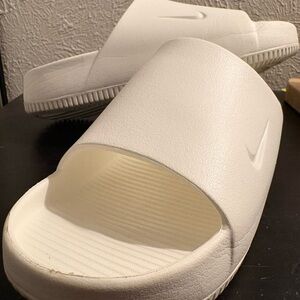 Nike White Slide Sandals